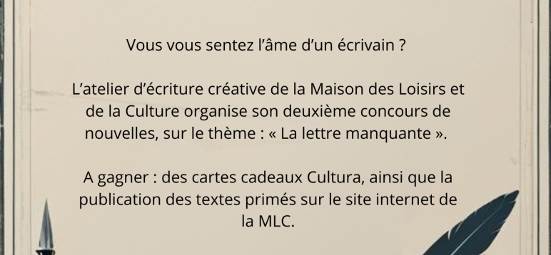 Affiche concours de Nouvelles de la MLC