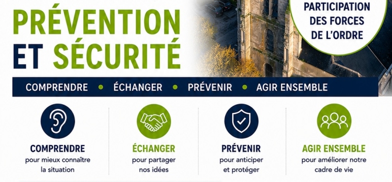 Affiche réunion publique Prévention et sécurité