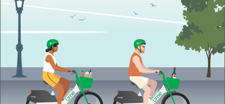Déploiement des vélos électriques Lime