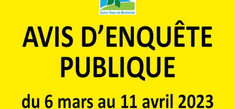 Avis d'enquête publique