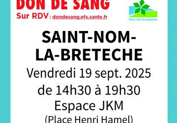 Affiche Don du sang 19 septembre 2025