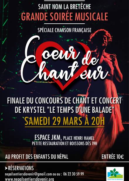 Affiche soirée Coeur de Chanteur