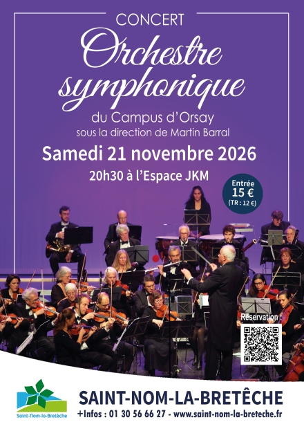 Affiche concert Orchestre symphonique du Campus d'Orsay