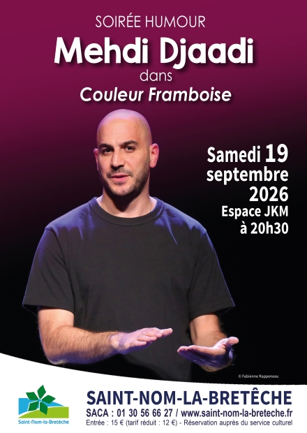 Affiche Mehdi Djaadi Couleur Framboise