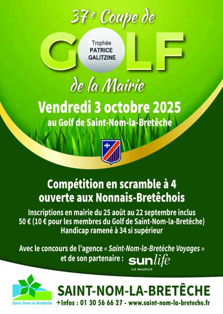 Affiche coupe de golf de la mairie 2025