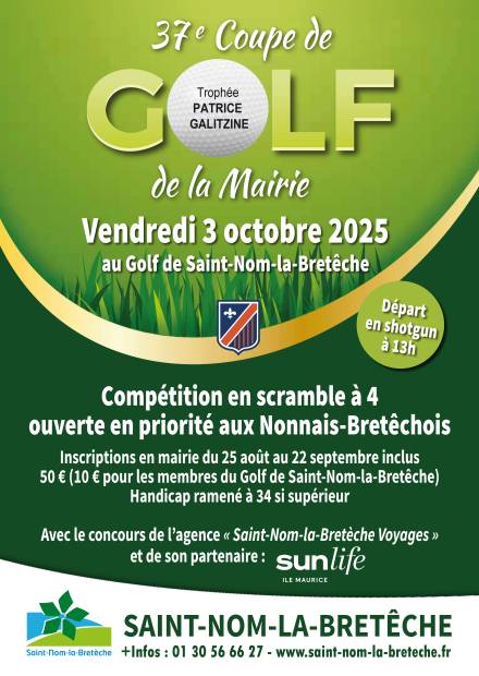 Affiche coupe de Golf 2025