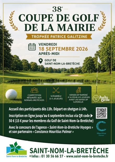 Affiche coupe de Golf 2026