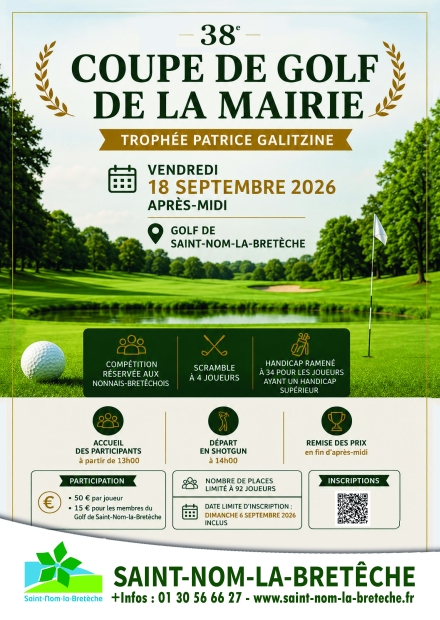 Affiche coupe de golf de la mairie 2026