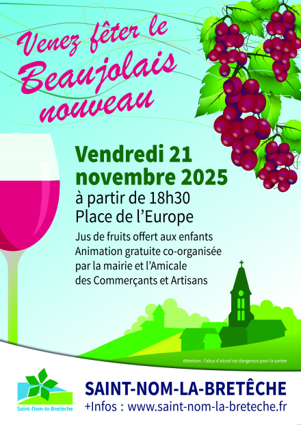 Affiche soirée Beaujolais nouveau