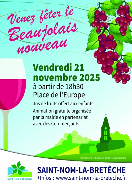 Affiche soirée Beaujolais nouveau