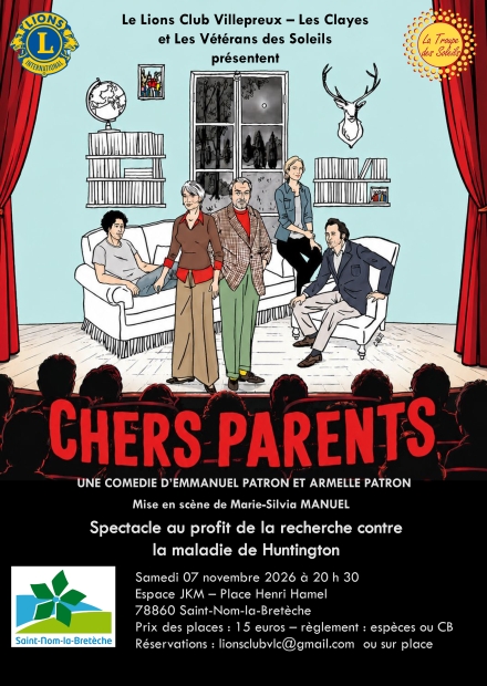 Affiche Chers Parents, comédie théâtrale