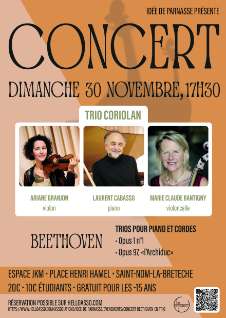 Affiche Trio Coriolan / Beethoven