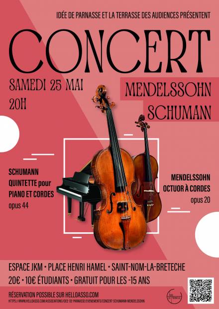 Affiche concert Mendelssohn / schumann