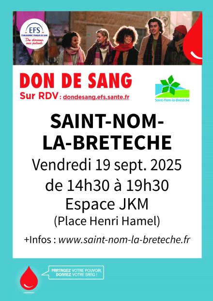 Affiche Don du sang 19 septembre 2025