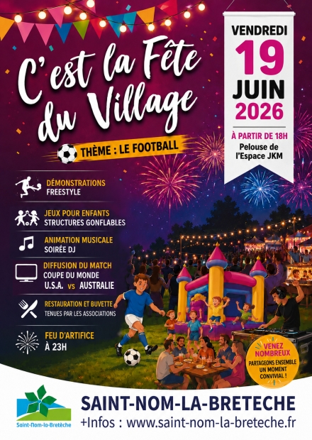 Affiche fête du village 2026