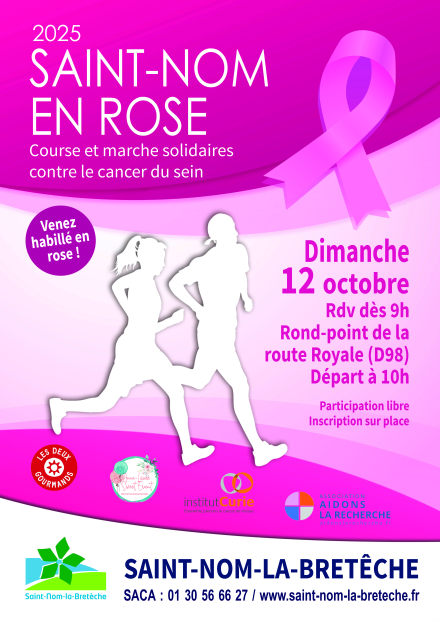 Affiche course caritative "Saint-Nom en Rose"
