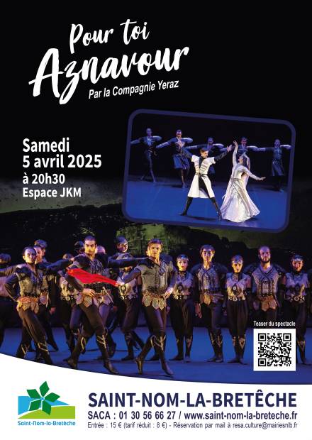 Affiche spectacle "Pour toi Aznavour"