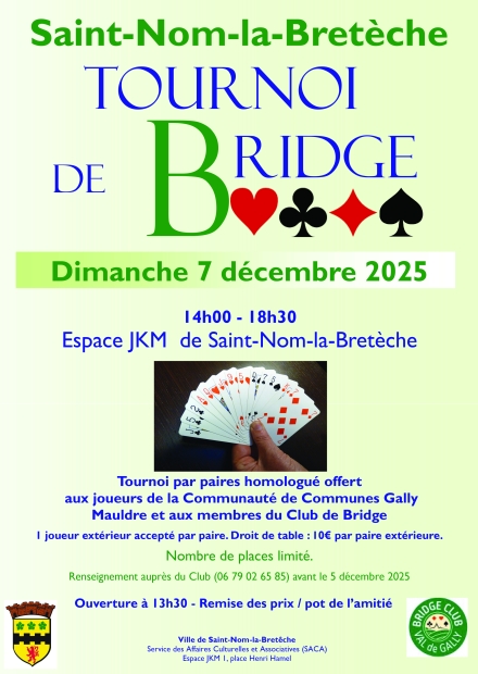 Affiche Tournoi de Bridge 2025