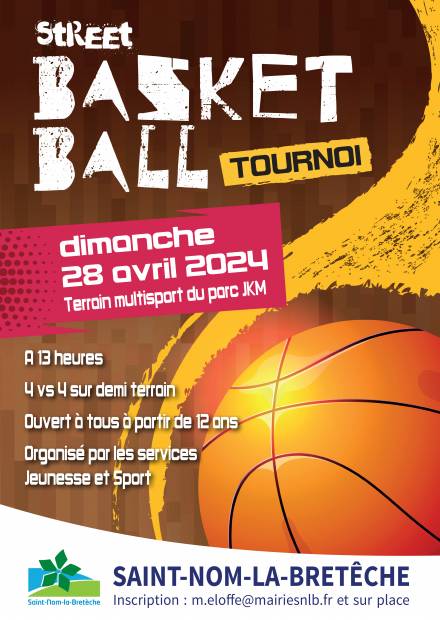 Affiche tournoi street basket ball