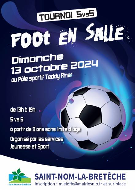 Affiche tournoi de Foot en salle