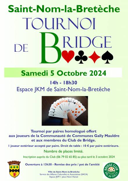 Affiche Tournoi de Bridge 2024