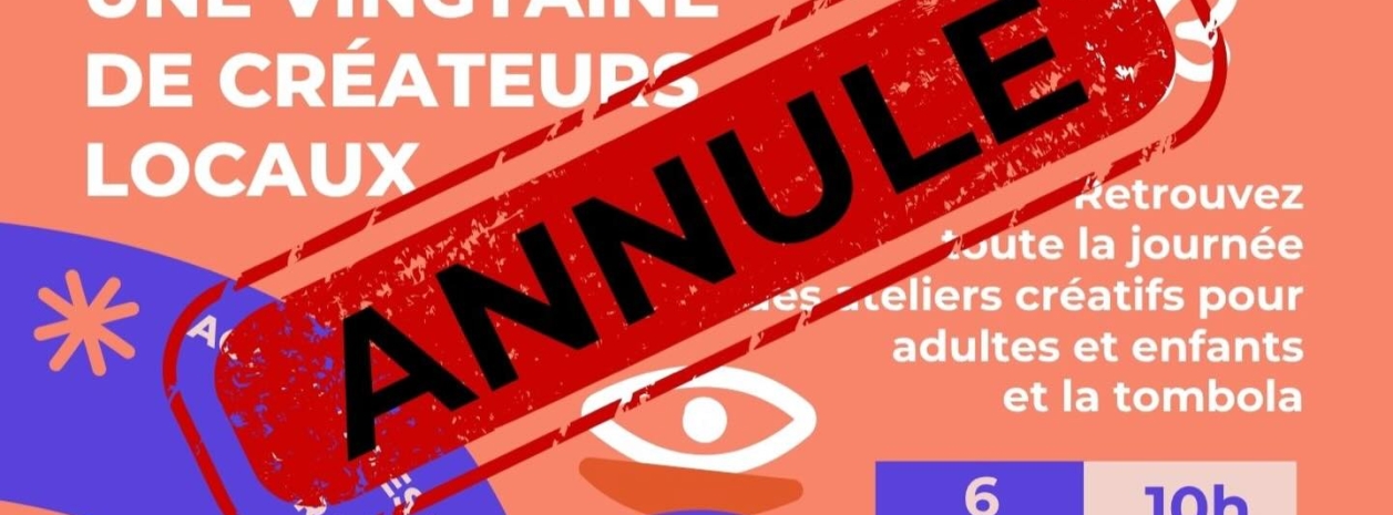 Affiche marché de créateurs annulé