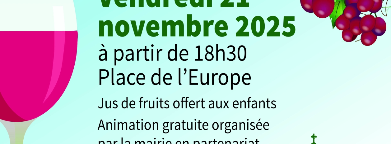 Affiche soirée Beaujolais nouveau