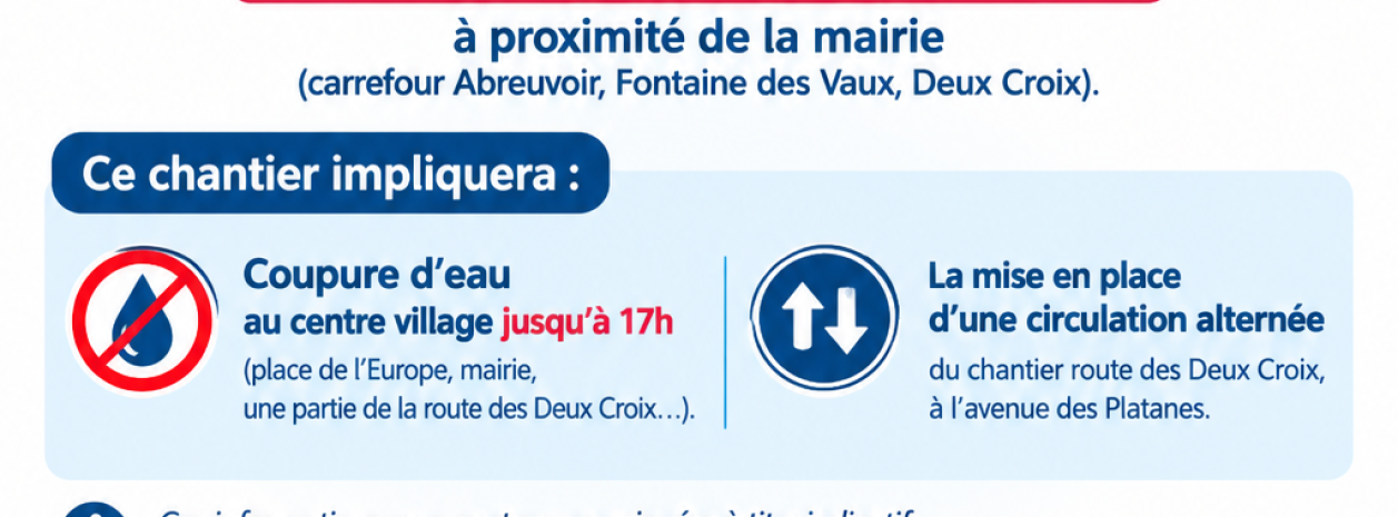 Avis coupure d'eau 19 octobre 2026