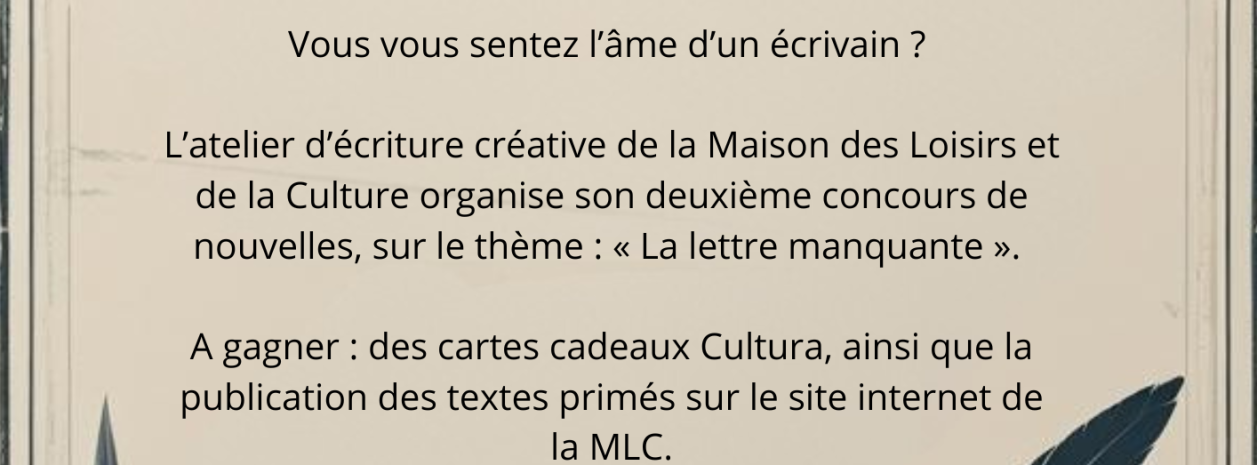Affiche concours de Nouvelles de la MLC